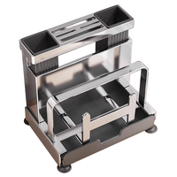 Support de Rangement Tout-en-un Multifonctionnel en Acier Inoxydable pour Couteaux de Cuisine, Planche à Découper et Baguettes