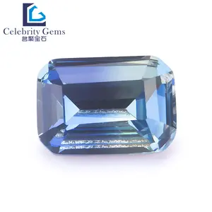 Wholesale High Quality Golden Foil Glass Stones Synthetic Color Change Glass Gemstone