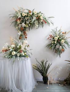 Ensemble de fleurs artificielles de haute qualité, toile de fond florale réaliste pour mariage, anniversaire, boutique de vêtements, décoration de table, fournisseur de fête - Product Image 1