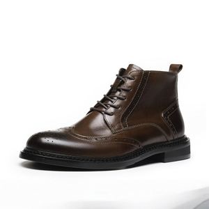 2025 Retro British Style Cowhide Ankle <b>Boots</b> Abrasion Resistant Fashionable and Classic Design Autumn and Winter Leather <b>Boots</b> - Product Image 6