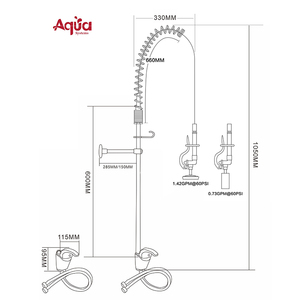 High-Rank Commercial Kitchen Faucet - Heavy Duty Deck Mounted Pull-Out Sprayer Durable Brass Water <b>Tap</b> for Restaurant - Product Image 2