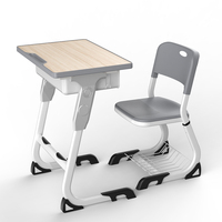 Meubles d'école Montessori de style moderne, bureau et chaise de classe réglables en hauteur