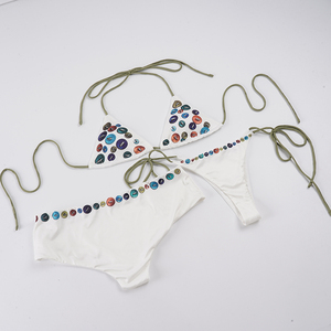 ชุดชั้นในเซ็กซี่พิมพ์ลายสำหรับผู้หญิง ชุดนอนฤดูร้อนแบบผูกเชือกเหนือเข่าติดกระดุม พร้อมกางเกงขาสั้น 2 ชิ้น - Product Image 2