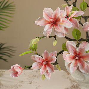 Nouveau Chinoiserie Simulé Main-Sensation Magnolia Fleur <span class=keywords><strong>Zen</strong></span> Rétro Maison Hôtel <span class=keywords><strong>Jardin</strong></span> Aménagement Paysager Floral pour la Saint-Valentin - Product Image 4