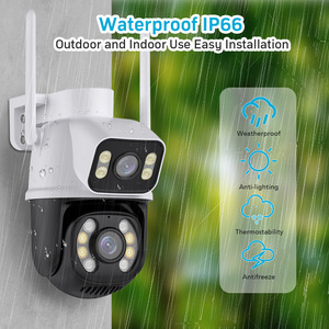 Cámara PTZ Exterior ICSEE de Doble Lente con Wi-Fi, 6MP, Visión Nocturna a Todo Color, Vigilancia Remota Móvil - Product Image 4