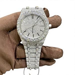 Reloj Automático de Acero Inoxidable con Moissanita para Hombre, Reloj Mecánico Personalizado de Alta Gama con Esfera de Cristal, Resistencia al Agua de 10 Bares - Product Image 1