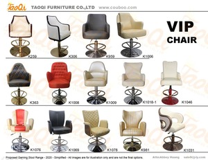 K1080 chaise <span class=keywords><strong>de</strong></span> Casino en cuir PU <span class=keywords><strong>de</strong></span> haute qualité, siège <span class=keywords><strong>de</strong></span> Bar en métal chromé OEM, réglable et pivotant - Product Image 5