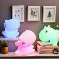 Veilleuse LED portable pour enfants, en forme de dinosaure, pour chambre à coucher, lumière blanche chaude, jouet USB, cadeau original