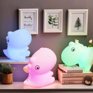 Lámpara de Noche LED Eléctrica para Dormitorio, Diseño de <span class=keywords><strong>Dinosaurio</strong></span>, Pequeña, Única, Cálida, Blanca, Portátil, para Mesita de Noche, Niños, USB, Juguetes, Regalo Novedoso - Product Image 5