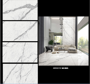 JM9188361F Foshan de cuerpo completo de porcelana gris oscuro pulido aspecto de mármol esmaltado losa azulejos de vena Precio de baldosas de cerámica - Product Image 6