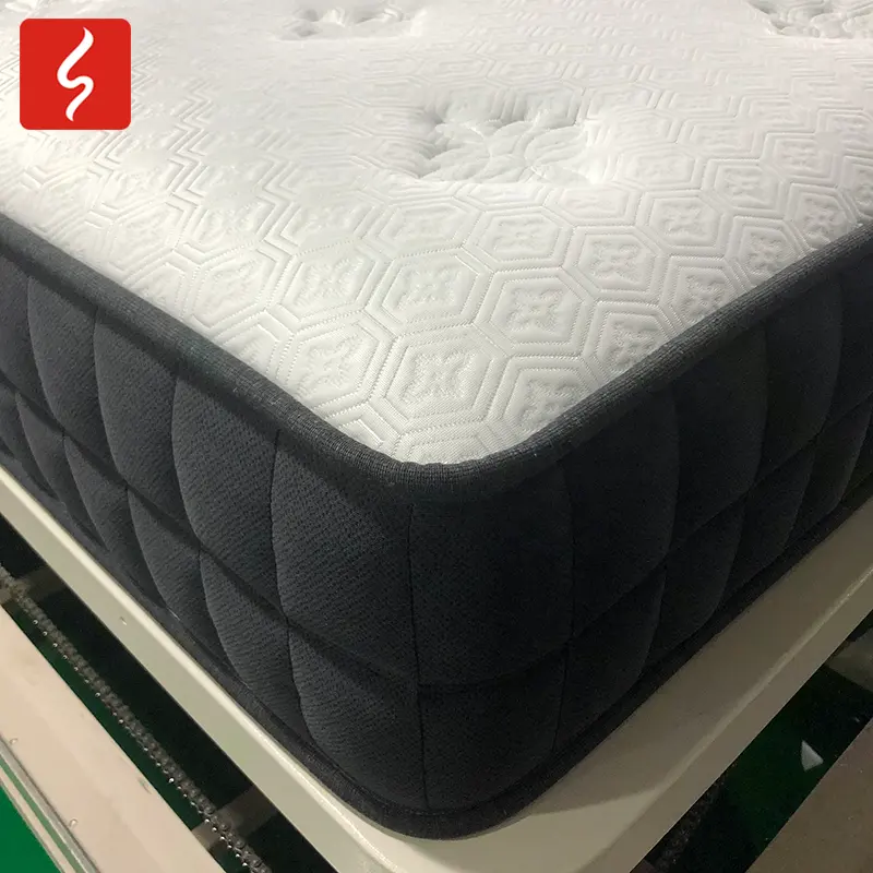 3 zone coil king double twin pocket sleeping spring luxury vacuum compress health comfortable sleepwell mattress with Bed Frame