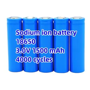 18650 sodyum-iyon pil 3.1V 1300 mAh 1.3 ah 4000 kez döngüleri satılık sodyum pil sodyum iyon pil