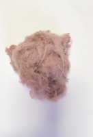 Fibre de polyester recyclée certifiée GRS, couleur vive, 1.5D*44MM, rose, pour le filage