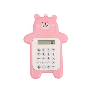 Calculatrice de poche miniature en forme d'ours, 6 couleurs, pour enfants, avec porte-clés - Product Image 1