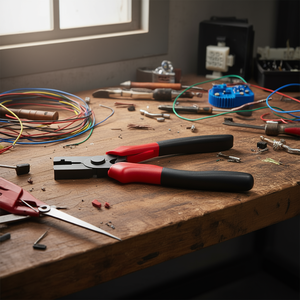 871 C Plier 8 Inch With Red Handle For <b>Wire</b> Stripping And Crimping Tasks - Product Image 3