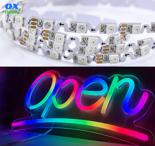 S Addreasble LED Strip WS2815 12V Zigzag Pixel Bendable S Shape Addressable LED Strip Light for Advertising Luminous Sign