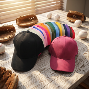 Unisex 6-Panel Baseball <b>Cap</b> Solid Color Cotton Casual Hat Fitted Adult Size 58-60CM Four Seasons Wear - Product Image 1
