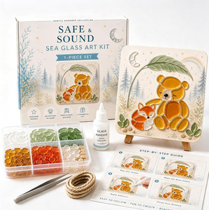 Kit Fai-<span class=keywords><strong>da</strong></span>-Te per Mosaico in Vetro a Forma di Coccinella, Set Creativo con Cavalletto in Legno, Decorazione <span class=keywords><strong>da</strong></span> Tavolo, Regalo per Bambini e Adulti - Product Image 4
