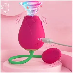 XIAER vibrator mawar pemijat lidah mainan seks dewasa 2 in 1 berbentuk anal seks pasangan mainan seks toko telur vibrator berbentuk mawar