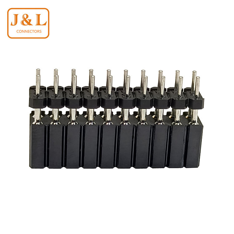 Female 2.54mm Elevated Shorter Socket Connector 20 Position Through ...