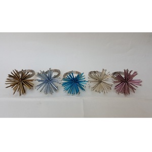 Starburst Napkin Rings Set | Handmade Beaded Table Napkin Holder for Dining Wedding Party Eid Decor Luxury Table Accessories - Product Image 2