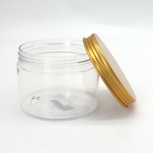 Bocaux de rangement en plastique PET transparents de 50 ml, 100 ml, 120 ml, 200 ml, 250 ml, 500 ml avec couvercle doré - Product Image 2