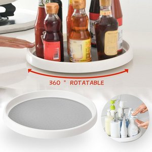 Estante giratorio multifuncional para cocina, almacenamiento de condimentos, plato giratorio, estante para botellas de condimentos, caja de almacenamiento hecha de plástico - Product Image 1