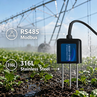 Sensor Suhu Tanah, Kelembapan, dan Konduktivitas Listrik; Sensor Pemantau Kesuburan Rumah Kaca Pertanian Output RS485 IP68