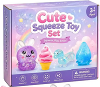 Coffret Cadeau Anti-Stress TPR Motif Ours Meeple Love - Jouet Doux et Amusant en Forme de Crème Glacée ou Granita - Nouveauté en Stock