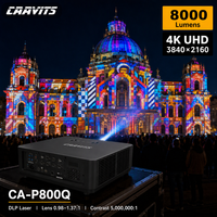 Projecteur natif 4K CAAVITS 8000 lumens DLP 3D WiFi pour églises et auditoriums