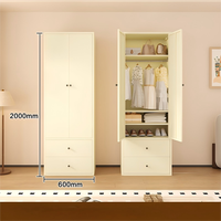 Armoire moderne en acier 2025 avec coiffeuse assemblée et armoire de rangement pour vêtements suspendus durables