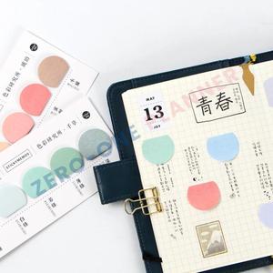 Özel yarı daire renk paleti planlayıcısı kağıt yapışkan not pano memo pad imi sayfa işaretleyici bayrak endeksi seti - Product Image 5