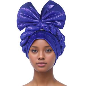 Nouveau Satin Coton Style <span class=keywords><strong>Ethnique</strong></span> Africain et Sud-Américain Musulman Tête Couverture Noir Arc Cap avec <span class=keywords><strong>Tresse</strong></span> pour Hiver <span class=keywords><strong>Ethnique</strong></span> Bandanas - Product Image 1