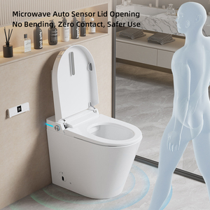 WC intelligent monobloc avec chasse automatique, siège chauffant et réservoir intégré – <span class=keywords><strong>Toilette</strong></span> <span class=keywords><strong>japonaise</strong></span> pour salle de bain - Product Image 3