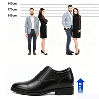 Scarpe Derby in Pelle di Vacchetta Personalizzate con Rialzo Invisibile di 8cm, Vendita all'Ingrosso di Scarpe Formali da Ufficio