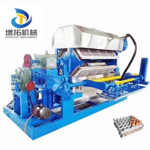 Machine de fabrication de boîtes et de plateaux à œufs rotatifs à 4 côtés entièrement automatique contrôlée par PLC avec <span class=keywords><strong>moteur</strong></span> Haute capacité 3000 pièces/heure - Product Image 2