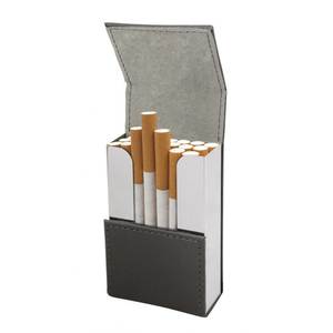 Étui à cigarettes classique en cuir PU noir avec poche, étanche, idéal pour le voyage, rangement pour fumeurs, impression de logo personnalisable - Product Image 3