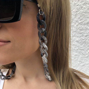 Grand collier plat en acétate acrylique, <span class=keywords><strong>chaîne</strong></span> de <span class=keywords><strong>lunettes</strong></span> de soleil, porte-<span class=keywords><strong>lunettes</strong></span>, grosse <span class=keywords><strong>chaîne</strong></span> de <span class=keywords><strong>lunettes</strong></span>, <span class=keywords><strong>tendance</strong></span> <span class=keywords><strong>2022</strong></span> - Product Image 5