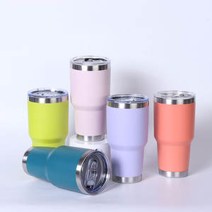 Taza basculante de acero inoxidable con aislamiento al vacío de 30 oz, taza de café de vagón de doble pared, taza basculante de agua de 30 oz - Product Image 3