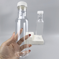 Bouteille d'emballage en plastique PET transparente réutilisable personnalisée de 350 ml pour jus, soda, thé, boisson liquide