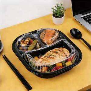 Envase de Plástico Desechable Personalizado con Logotipo para Alimentos, Caja de Almuerzo con Compartimentos 1/2/3 - Product Image 6