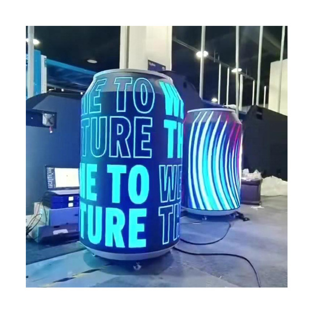 Custom Creative Ring-pull Can LED Display HD P2 Video Display Pop Cans LED Screen Indoor Outdoor Flexible Beer Bottle Displays
