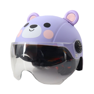 <span class=keywords><strong>Casque</strong></span> de vélo pour enfants Mignon Cartoon Half Shell Bear Design <span class=keywords><strong>Casque</strong></span> de sécurité pour enfants pour le cyclisme Scooter électrique Planche à roulettes - Product Image 2
