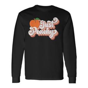 Camiseta de manga larga con estampado gráfico estilo retro Just Peachy - Product Image 1