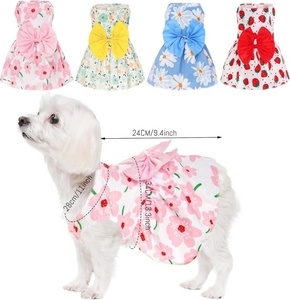 Vestido para Mascotas GS, Adorable, Elegante, con Volantes Florales, Ecológico, de Poliéster, para Perros Pequeños y Gatos, para Bodas, Uso Diario, Fiestas - Product Image 3