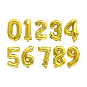 Globos de Helio con Números de 16, <span class=keywords><strong>32</strong></span> y 40 Pulgadas para Decoración de Fiestas de Cumpleaños, Bodas, Navidad, Baby Shower y Festivales, Venta al Por Mayor - Product Image 1