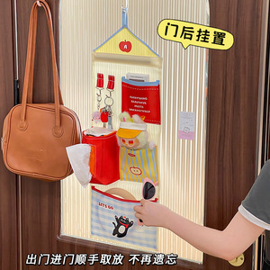 Student Dormitory <b>Hanging</b> <b>Storage</b> Bag <b>Wall</b> Mounted Rectangle Hook Type Bedroom Clothing Organizer Behind Door Underwear <b>Storage</b> - Product Image 3