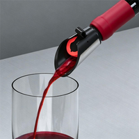 Nouveau design 2-en-1 multifonctionnel, bouchon de bouteille de vin en plastique personnalisé, amusant, durable, réutilisable, anti-fuite, aérateur, verseur à visser