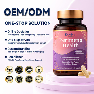 Cápsulas de Apoyo para la Menopausia de Marca Privada OEM, Fórmula Herbal Natural para Mujeres, 500mg, Sin OMG, Venta al por Mayor, Suplemento B2B - Product Image 1