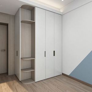 Armarios y armarios de almacenamiento de estilo italiano modernos personalizados, portátiles con puertas de cristal para dormitorio y sala de estar, muebles para el hogar - Product Image 4